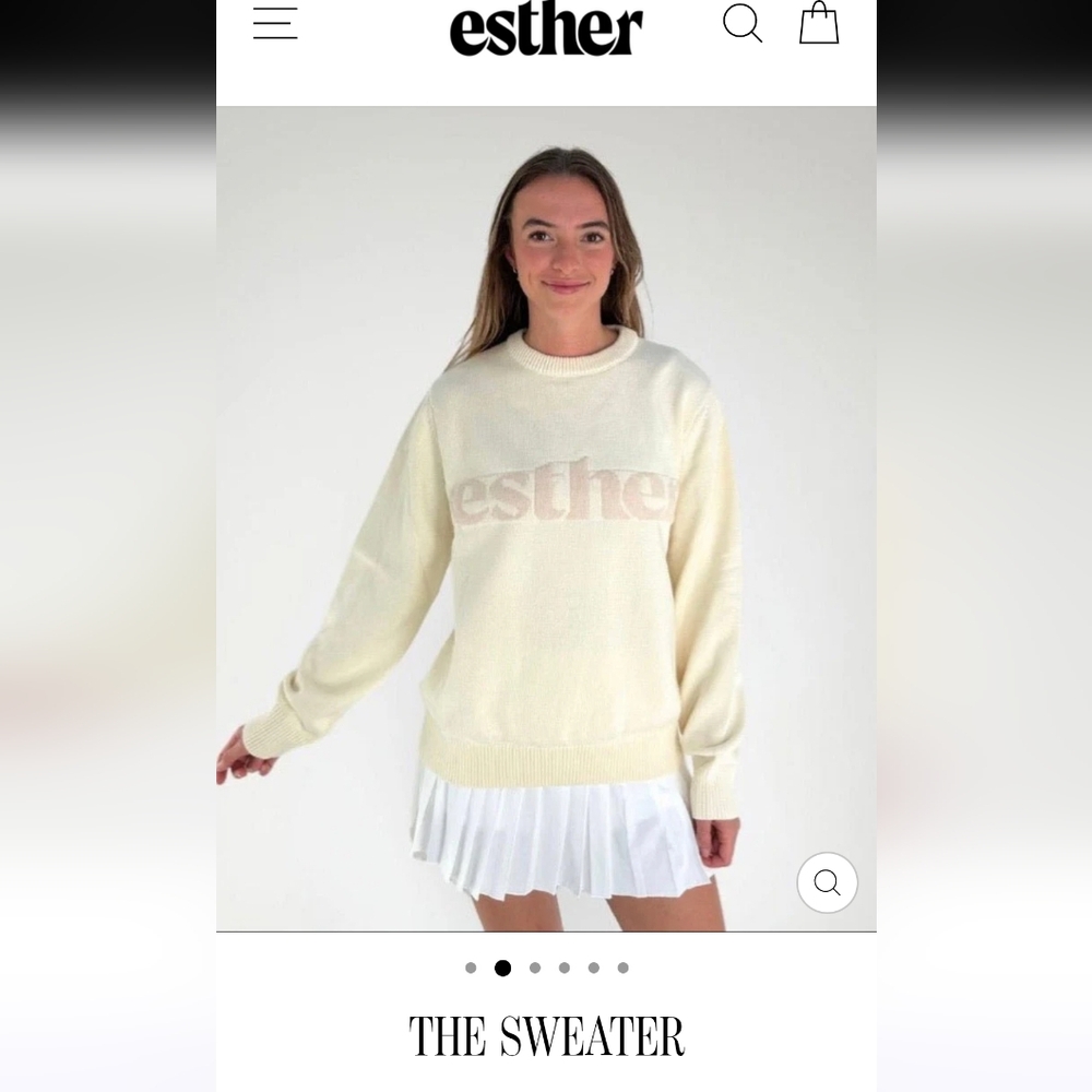 NWOT Esther Sweater 100% Cotton Tan Sz M/L